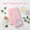 thumbnail image 5 of REGALWOVEN Hand Towels Set of 2 Embroidered Floral Pattern Decorative Towel Cotton Absorbent Soft Bathroom Hand Towel Set Pink 14" x 31", 5 of 7