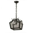 thumbnail image 4 of Meyda 119806 12 in. Square Formal Entry Pendant, Chestnut & Clear Seedy Glass, 4 of 5