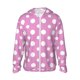 thumbnail image 1 of Balery Purple And White Polka Dot Sudadera ligera de manga larga con capucha y protección solar UPF 50+ para hombre y mujer, ideal para pesca y running-XX-Large, 1 of 7