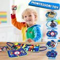 thumbnail image 3 of Busy Board Montessori Toy for Toddlers, Educational Activity Developing Sensory Board for Fine Basic Dress Motor Skills - Travel Toys for Plane Car, Gift for Boys Girls 1 2 3 4 Year Old, 3 of 8
