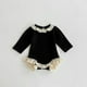 thumbnail image 3 of Ropa de primavera 2025 para niñas de 0 a 2 años, mono infantil de encaje con cuello redondo, mono de una pieza de manga larga para niñas pequeñas, 3 of 6