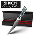 thumbnail image 1 of Cuchillo de Cocina Damasco Cuchillo de Acero VG10 67 Capas Cuchillos de Chef Japonés Santoku Herramienta de Corte de Talla Mango de Concha de Abulón con Funda y Caja de Regalo, 1 of 7