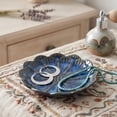 thumbnail image 4 of Ceramic Jewelry Tray Decorative Trinket Dish Ring Holder Scalloped Vanity Dresser Bathroom Countertop Tabletop Storage for Rings Earrings Bracelets Small Accessories Home Decor Display, 4 of 6