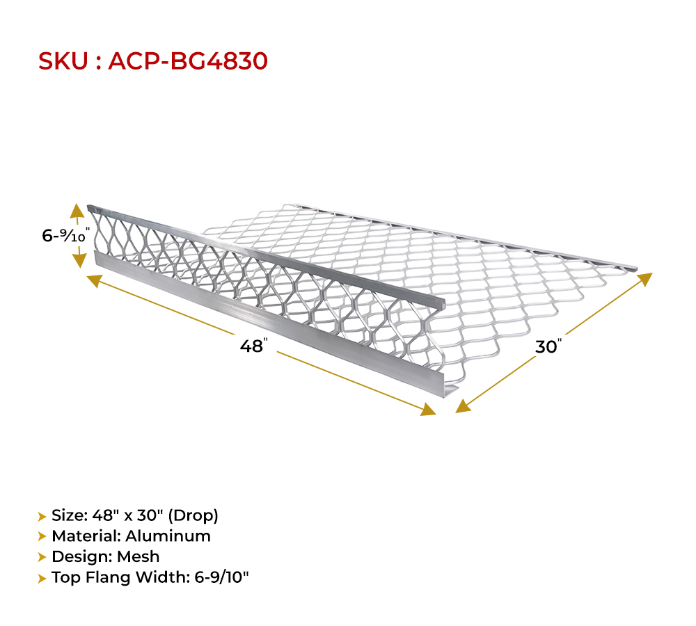 4 Pack 48"x30" (Drop) Aluminum Mesh Brick Guard Corner Protector - L Shape Mesh Edge Guard Corrosion Resistant