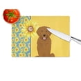 thumbnail image 4 of Summer Sunflowers Mahogany Golden Retriever Glass Cutting Board Large 12 in x 15 in, 4 of 5