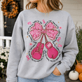 thumbnail image 2 of Breast Cancer Awareness Shirt, Together We Fight Sweatshirt, Pink Ribbon Boxing Gloves Bow Hoodie and T-Shirt, October Support Gift for Women, 2 of 9