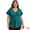 Teal, variant on Women's Plus Flutter Sleeve V Neck Blouse 1X Teal