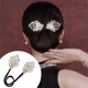 thumbnail image 3 of Rizador de pelo con forma de flor, cola de pez, plumas y diamantes de imitación, herramienta para hacer moños, enrollador rápido para cabello largo, accesorios para peinar el cabello de mujer, 3 of 8