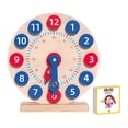 thumbnail image 3 of 1 Set Kids Wood Clock Toy Children Educational Clock Model Time Learning Clock Plaything, 3 of 5