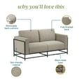 thumbnail image 6 of Novogratz Kelly Industrial Modern 72" Sofa with Metal Base, Beige, 6 of 9