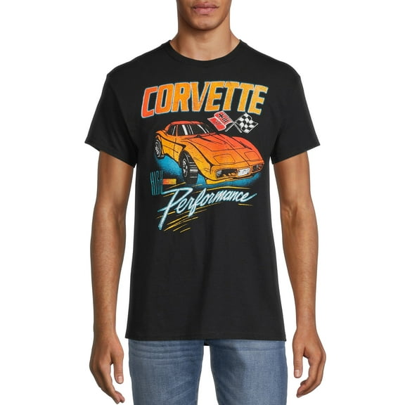 Chevrolet Chevy Men's Corvette Graphic Tee with Short Sleeves