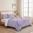 thumbnail image 5 of Quilts Twin Size, Vintage Lilac Starfish Soft Comforter Bedding Set for Bed, Summer Coastal Beach Marine Life Lightweight Quilted Bedspread with Pillow Cover(2 Pieces) for All Season, 68x86 Inch, 5 of 9