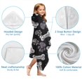 thumbnail image 7 of Paw Prints and Bones Hooded Bath Towel，60"x35" for Ages 3 To 12 Kids, Quick Dry Lightweight Soft Microfiber Hood Beach Towel Cover Up for Kids, 7 of 7