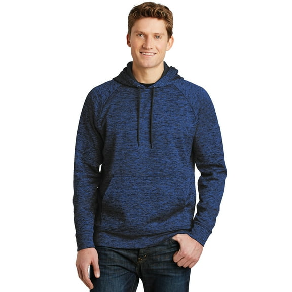 Sport Tek Adult Male Men Electric Heather Pullover Dark Roy-Bk El Small