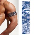 thumbnail image 4 of Pegatina impermeable, tatuajes temporales de animales, tatuajes de medio brazo para adultos y niños, 4 Uds., 4 of 9
