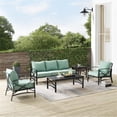 thumbnail image 2 of Crosley Furniture Kaplan 5 Piece Metal Outdoor Sofa Set in Mist Green, 2 of 19