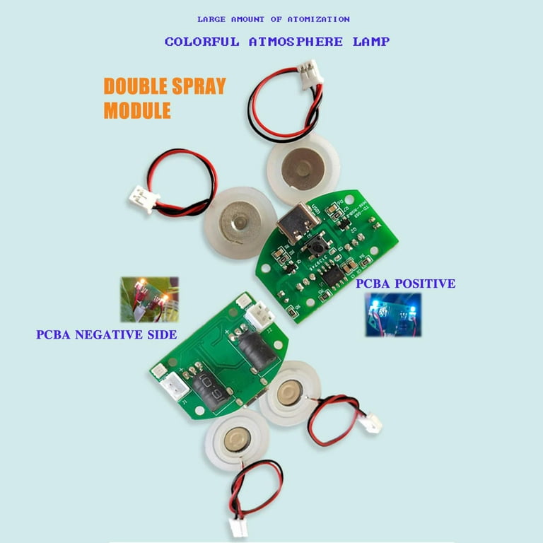 Mini humidificateur d'air double, Module de pulvérisation Micro USB, Kit de  bricolage, nébuliseur, pilote, Circuit