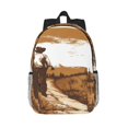 thumbnail image 1 of Disketp Western Cowboy Countryside Mochila Escolar de 15 Pulgadas, Mochila Ligera para Estudiantes, Viajes y Trabajo, Cómoda y Resistente para el Uso Diario, 1 of 6