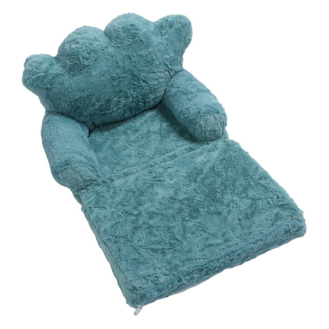 Portable And Foldable Kids Couch, Cartoon Crown Pattern, Soft Material, Multi Functional, Recommended For Kindergarten Reading