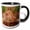 Black/White, variant on 3drose, Shay Kangaroo, 11oz Two-tone Yellow Mug
