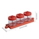 thumbnail image 4 of Caja de condimentos Tarro de especias de plástico para cocina Recipiente de almacenamiento de condimentos a prueba de polvo con cuchara, Rojo Inevent HA004571-03, 4 of 7
