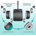 thumbnail image 2 of Office Chair Castor Replacement Castor Wheels With 4 X 50mm Bearings,tpr,steel,black,11x22mm, 2 of 5