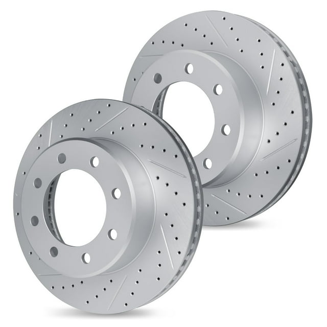 R1 Concepts Ensemble de Rotor de Frein à Disque Perlé et Fendu avec Revêtement en Carbone WBPN1-54060