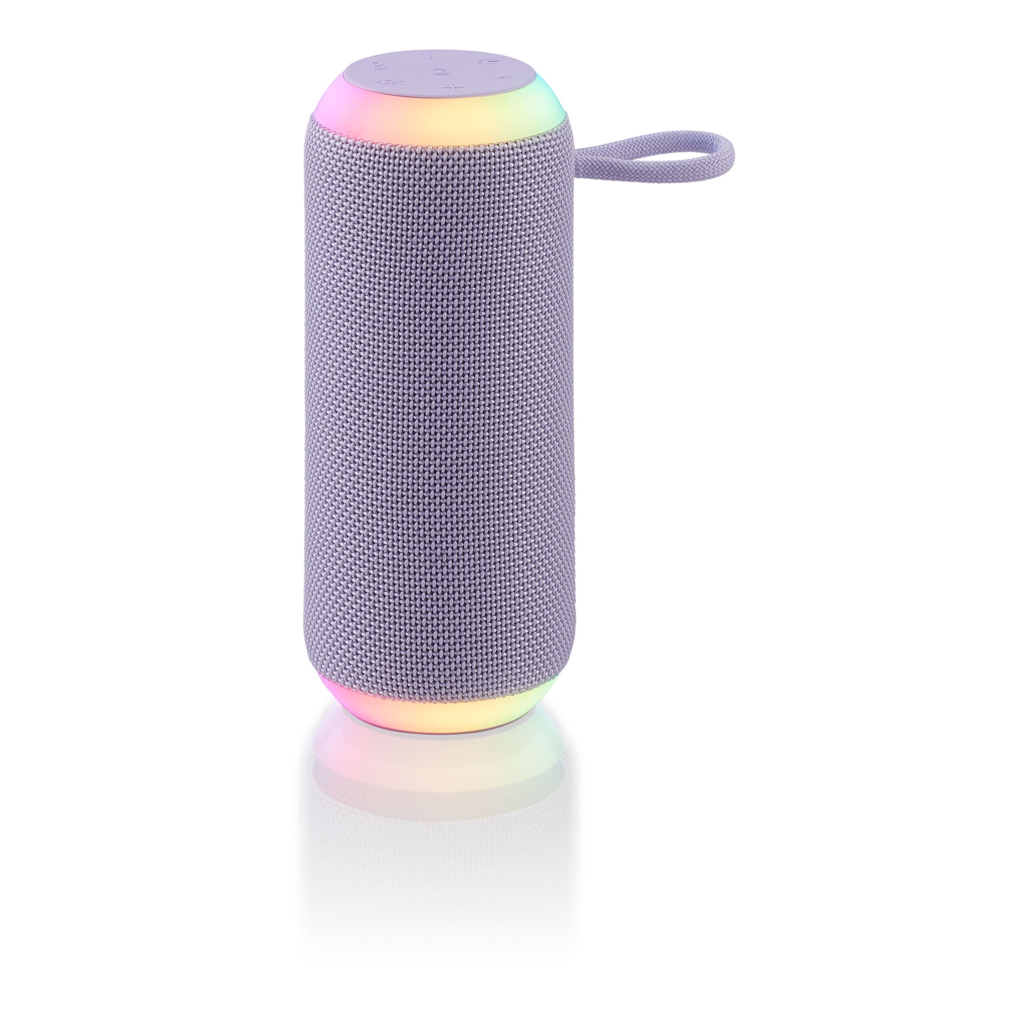 onn. Medium Rugged Speaker with LED Lighting, Lilac