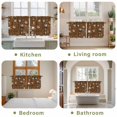 thumbnail image 6 of Coffee Theme Tier Curtains, Funny Brown Vintage Beans Latte Tea Cup Light Filtering Kitchen Curtains, 2Pcs Rod Pocket Half Window Treatments Panels for Sink Cafe Cabinet Camper 27.5x36 Inches, 6 of 9