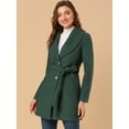 thumbnail image 2 of INSPIRE CHIC Manteau Trench Long pour Femme, Mignon, à Col Rabattu, à Simple Boutonnage, avec Ceinture, 2 of 6