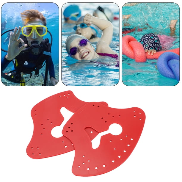 1 Par de Paletas de Natación para Abrenamiento, Diseño Hidrodinámico, Material de Silicona pp Ajustable de Doble Cara, Aleta Ideal, Paleta Plana, Ayuda para Abrenamiento de