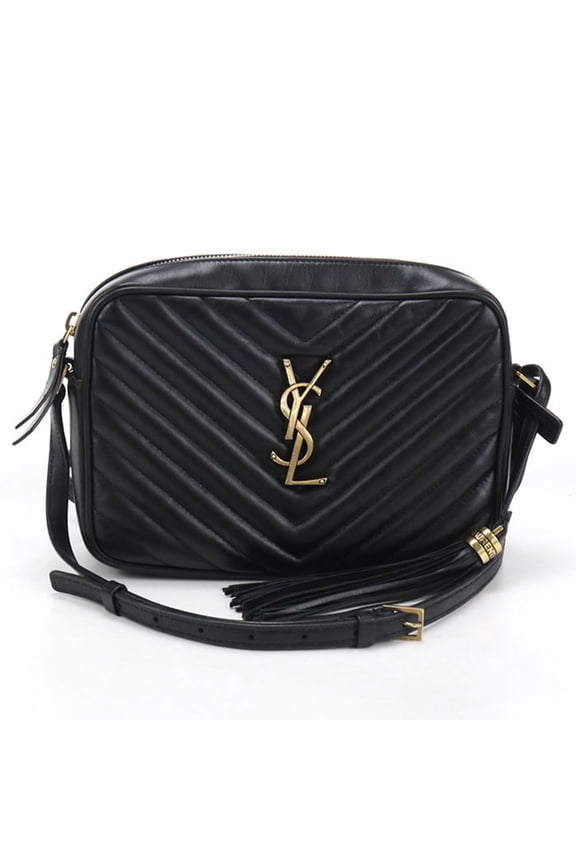 Pre-Owned SAINT LAURENT Crossbody Shoulder Bag 612544 Camera Lou Women's Black