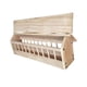 thumbnail image 3 of Comedero para palomas, dispensador de alimento para aves de corral, suministros para palomas, menos desperdicio de madera para aves. 40x11x7cm, 3 of 9