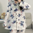 thumbnail image 3 of Chaqueta de primavera y otoño con dibujos animados de anime de Lilo y Stitch, ropa de casa bonita de Disney, pijama informal de moda para estudiantes de Stitch, conjunto de dos piezas, 3 of 4