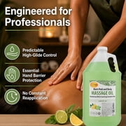 SPA REDI - Massage Oil, Lemon and Lime, 128 Oz - Professional Pedicure, Manicure, Full Body Massage Therapy, with Almond Oil, Cotton Seed Oil, Sunflower Oil, Avocado Oil, Essential Oils, Vitamin E
