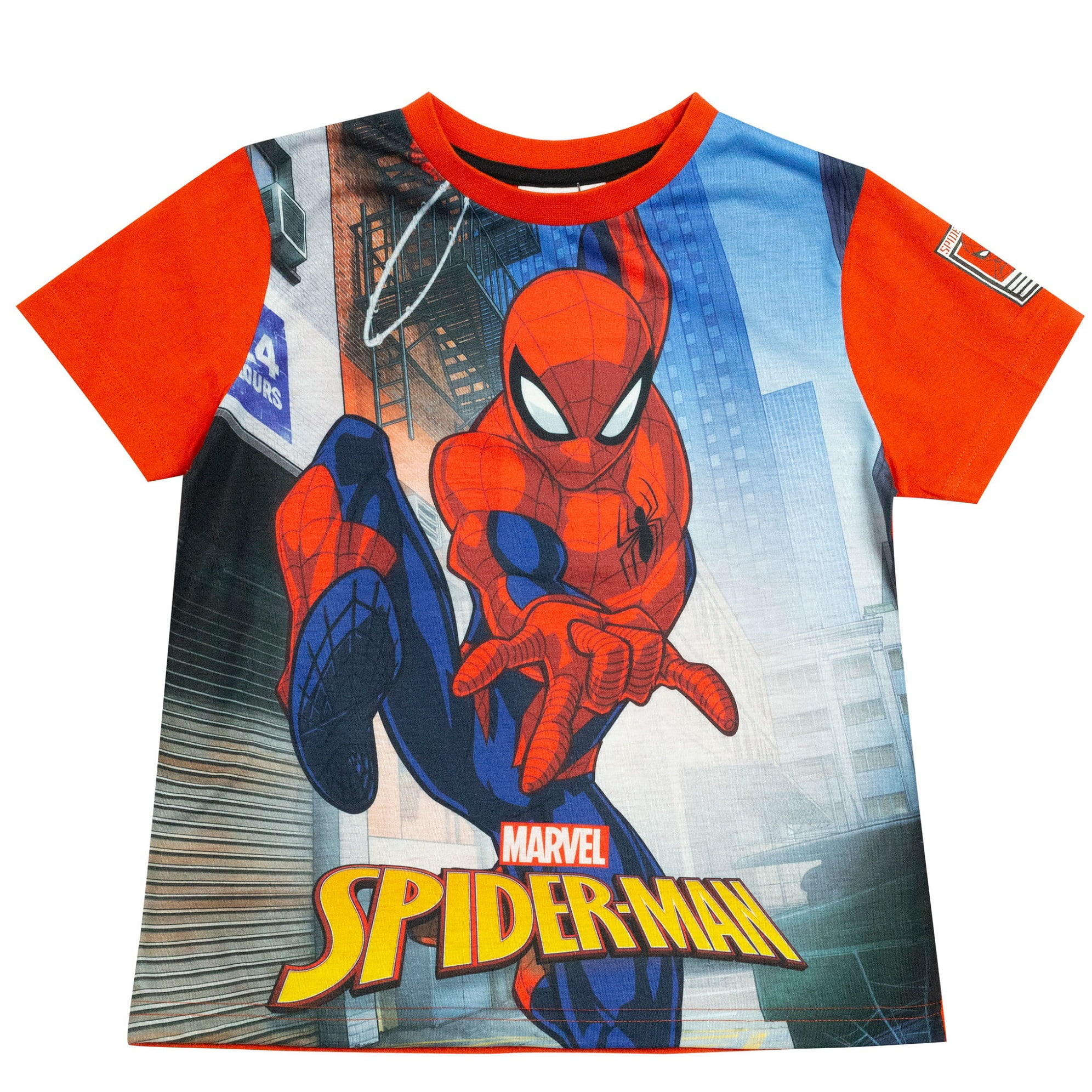 Boys Kids Children Spiderman Short Long Sleeve Tee T Shirt Top Age 4-10 years 