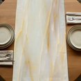 thumbnail image 5 of Table Runners 90 Inches Long Dress Scarves, White Golden Marble Farmhouse Coffee/Dining/Kitchen Table Runner for Living Room, Abstract Modern Art Marble Cracks 13x90 Inch, 5 of 9