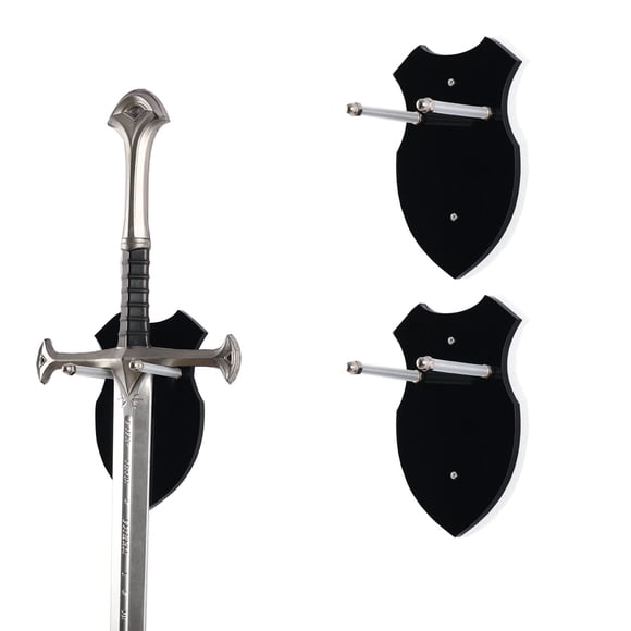 Soporte para espadas WANLIAN de acrílico para montaje en pared, 2 juegos, negro