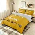 thumbnail image 2 of meiyoeat Rustic Home Sweet Bedding for Adults Men Women, Arrow Quote Duvet Cover Full, Mustard Yellow, Grey Reversible, 3 Pieces, 1 Duvet Cover and 2 Pillowcases, 2 of 5