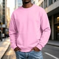 thumbnail image 2 of hotojiny Men's Lightweight Sweatshirts with Pocket Loose Fit Crew Neck Pullover Comfortable Windproof Fall Shirt(Pink,XX-Large), 2 of 7