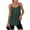 Army Green, variant on Timegard Womens Tank Tops Summer Sleeveless Spaghetti Strap camisoler Tops Casual Beach Vacation Loose Scoop Neck ruffle Tee