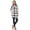 Black/White, variant on White Mark Women's Plus Size Light Weight Plaid Print Tunic with Pockets