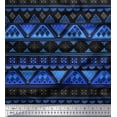 thumbnail image 1 of Soimoi Poly Georgette Fabric Aztec Geometric Printed Fabric 1 Yard 52 Inch Wide, 1 of 3