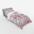 thumbnail image 2 of Ambesonne Pastel Plaid Bedding Set 3 Pcs, Romantic Soft Floral, Twin, Lilac and Pale Pink, 2 of 2