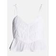 thumbnail image 5 of No Boundaries Lace Trim Peplum Tank, Women's XXS - XXL, 5 of 5