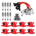 thumbnail image 2 of CSYANXING Red 4-Pin Ignition Coils Set for Buick Allure, Pontiac Grand Prix & Saab 9-7x with Spark Plugs, 2 of 3