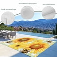 thumbnail image 3 of Sunflower Outdoor Rug for Patio/Deck/Porch, Non-Slip Large Area Rug 5 x 7 Ft, Yellow Flowers Elegant Pastoral Botanical Indoor Outdoor Rugs Washable Area Rugs, Reversible Camping Rug Carpet Runner, 3 of 8