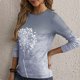 thumbnail image 4 of Blusa cómoda de manga larga con estampado informal para mujer a la moda Pompotops  FGAJ8691, 4 of 9