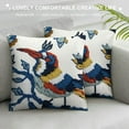 thumbnail image 3 of Nawypu  Decorative Throw Pillow Cover, Lucky Bird Boho Happy Knit Pattern Cushion Case for Sofa Couch Living Room Bedroom Outdoor (Blue Bird), 3 of 5