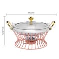 thumbnail image 2 of Calentadores tipo buffet de acero inoxidable con soporte para combustible y fuego ajustable, 2 of 8
